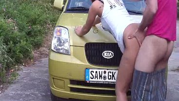 Deutsches Paar beim Outdoor-Public-Sex erwischt