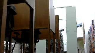Ginger Banks full naked with dildo in public library