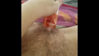 Трах бутылки со смазкой часть 2