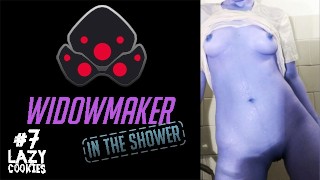 Роковая вдова из Overwatch мастурбирует в душе - LazyCookies Amateur