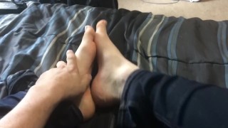[não verbal] ponto de vista FOOT WORSHIP masculino