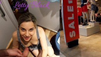 Umkleidekabine Sex mit Bekleidungsgeschäftsberater Endet Sperma Schlucken