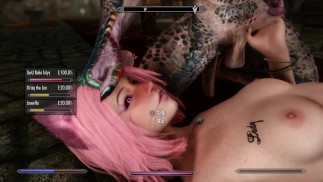 Skyrim: Neko Girl на вечеринке