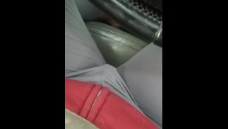 Езда с вибратором в лосинах. Выходим. 