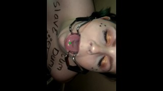 Oben ohne Angekettet Spinnenknebel FaceFuck Blowjob Gesichtsbehandlung bis zur Nase LOL