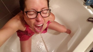 No Makeup Soaking Mouth Piss Golden Shower Cum Reward