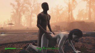 Ghoul got pregnant. Half-zombie gently fuck a woman from behind | Fallout 4 sex