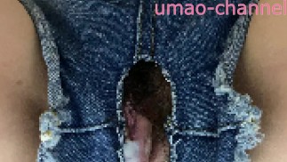 (Diario di semina dell'uomo dei cavalli) Schiena sborrata con pantaloncini di jeans