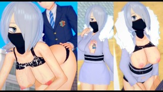 [¡Juego Hentai Koikatsu! ] Tener sexo con Big tits My Hero Academia Reiko Yanagi.Video de anime erót
