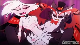 Hazbin Hotel Animación Gay Angel Polvo x Husk
