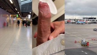POV: Onanování na letišti a v hotelu na služební cestě (sólo muž)