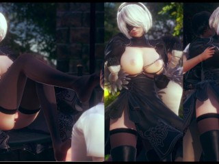[hentai Gra Honey Select 2] Uprawiaj Seks z Duże Cycki Nier Automata 2B.3DCG Erotyczne Wideo Anime.