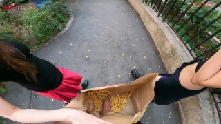 Veřejné dvojité honění v sáčku na hranolky... Jdu do toho! Zcela nový způsob, jak milovat McDonald's!