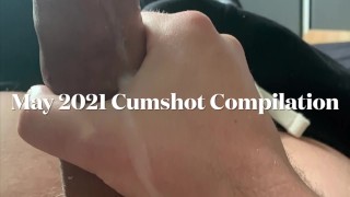 Compilação de Ejaculação (May 2021) Múltiplos orgasmos masculinos verbais POV gozadas em pau branco sem cortes