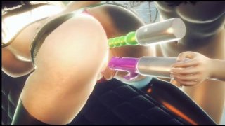 Tifa Lockhart Anime Cosplay Squirt With Dildo 3D Animation