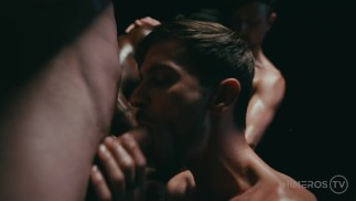 Twink Bukkake'd By Muscle Studs