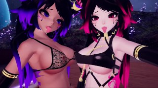 2人の猫耳に誘惑された(JOI / POV)