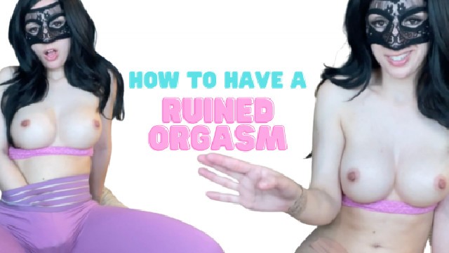 Raven haired Beauty leert je hoe 2 een GERUÏNEERD ORGASME hebben - JOI TUTORIAL 