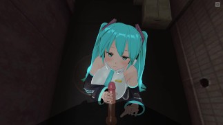 3D HENTAI POV Hatsune Miku saje váš penis tvrdě, dokud se neuděláte