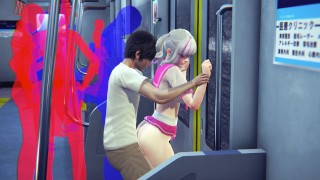 地下鉄の車でお尻に犯された女子高生
