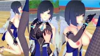 [Hentai-Spiel Koikatsu! ]Haben Sie Sex mit Big Titten Genshin Impact Yelan.3DCG Erotisches Anime