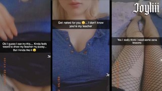 Děvka studentka! Sexting můj učitel a cum pro něj na Snapchatu (@real.joyliii přidat mě)