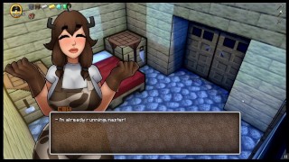 horny craft [ マインクラフト ゲーム ] Ep.5 彼女は私の朝の巨根の骨に触れたい