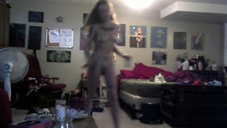 Naked Beth Through Webcam Again (Clean Room Naked in Real Time)