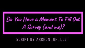 (TM4TF) Avez-vous un moment pour répondre à un sondage (et moi) ? (Audio)