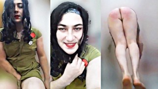 Krása Roztomilý Ladyboy Hot Femboy Model Sexy Crossdresser Velký Zadek Štíhlý Cosplayer Kočička