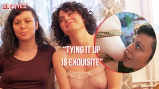 Ersties: Lesbiche francesi hanno viziosa bondage divertimento