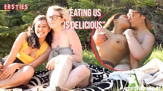 Ersties: Jin Eats Hanna's Pussy In The Woods