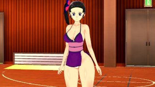 変態Sumaは彼女の大きなお尻で誘惑し、鬼Slayerアニメ3Dをカミングするまで激しくセックスしてしまう