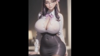 Profesora de escuela japonesa grandes tetas IA Art