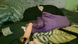 Treinamento anal de 40 minutos para minha amante, fisting anal, gozo na gaiola de castidade