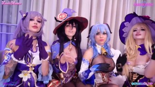 Genshin Orgieparty von Octokuro, Purple Bitch, Leah Meow und Sia Siberia