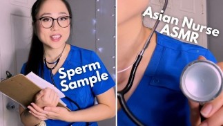 Sexy infermiera ottiene un campione di sperma da un grosso cazzo nero - ASMR