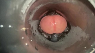 Fleshlight内部カムをファック、ロードはカメラに当たる!