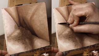 JOI OF PAINTING EPISODE 112 - Behaarte Innenseiten der Oberschenkel und Pube Finish