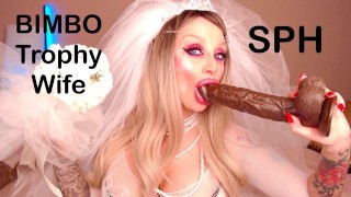 LoraFlower Onbeleefde BIMBO trofee vrouw zuigt BBC na bruiloft Cuckolding SPH