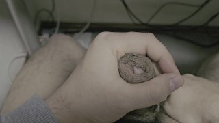 I tried massaging my balls and masturbating my skin with my foreskin dick.