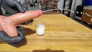 Cumming realistyczne dildo, długie cumming bez zewnętrznej rurki, zabawka erotyczna