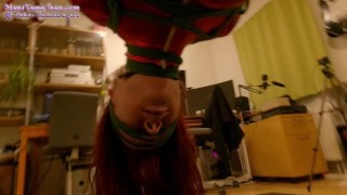 Fessée de chatte PoV Suspendue sur du bambou - Bastinado et plus