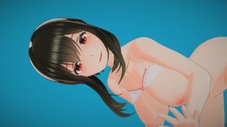 Yor Forger - 舔猫和性感手淫 - 3D Hentai