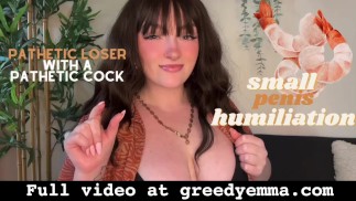 Zielige loser met een zielige lul - SPH kleine penis verliezer verbale vernedering degradatie