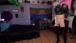 Armadilha amarrada em pé sem saída (vibrador orgasmo + bloqueio cronometrado)