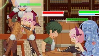 [Hentai Gra animacyjna pikseli z dziewczynami-potworami, takimi jak sukkub