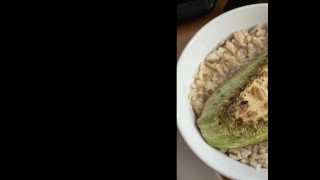 炒ったズッキーニと米のバレルのハード乱交!