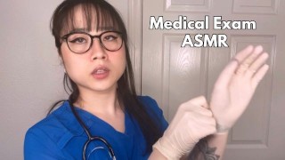 Enfermera asiática examen médico y cura el pene -ASMR sentado en la cara