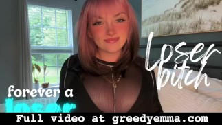 Voor altijd een loser bitch - Goddess aanbidden verbale vernedering degradatie